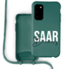 Coverzs Coverzs Silicone case met koord Samsung Galaxy S20 (Donkergroen) - Name + Name Coverzs Coverzs Silicone case met koord Samsung Galaxy S20 (Donkergroen) - Name + Name
