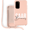 Coverzs Coverzs Silicone case met koord Samsung Galaxy S20 (Roze) - Name + Name Coverzs Coverzs Silicone case met koord Samsung Galaxy S20 (Roze) - Name + Name