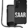 Coverzs Coverzs Silicone case met koord Samsung Galaxy S21 (Zwart) - Name + Name Coverzs Coverzs Silicone case met koord Samsung Galaxy S21 (Zwart) - Name + Name