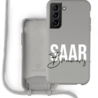 Coverzs Coverzs Silicone case met koord Samsung Galaxy S21 Plus (Grijs) - Name + Name Coverzs Coverzs Silicone case met koord Samsung Galaxy S21 Plus (Grijs) - Name + Name