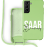 Coverzs Coverzs Silicone case met koord Samsung Galaxy S21 Plus (Lichtgroen) - Name + Name Coverzs Coverzs Silicone case met koord Samsung Galaxy S21 Plus (Lichtgroen) - Name + Name