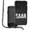 Coverzs Coverzs Silicone case met koord Samsung Galaxy S21 Ultra (Zwart) - Name + Name Coverzs Coverzs Silicone case met koord Samsung Galaxy S21 Ultra (Zwart) - Name + Name