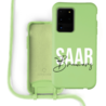 Coverzs Coverzs Silicone case met koord Samsung Galaxy S20 Ultra (Lichtgroen) - Name + Name Coverzs Coverzs Silicone case met koord Samsung Galaxy S20 Ultra (Lichtgroen) - Name + Name