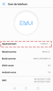 stap 3 bekijk apparaatnaam telefoon