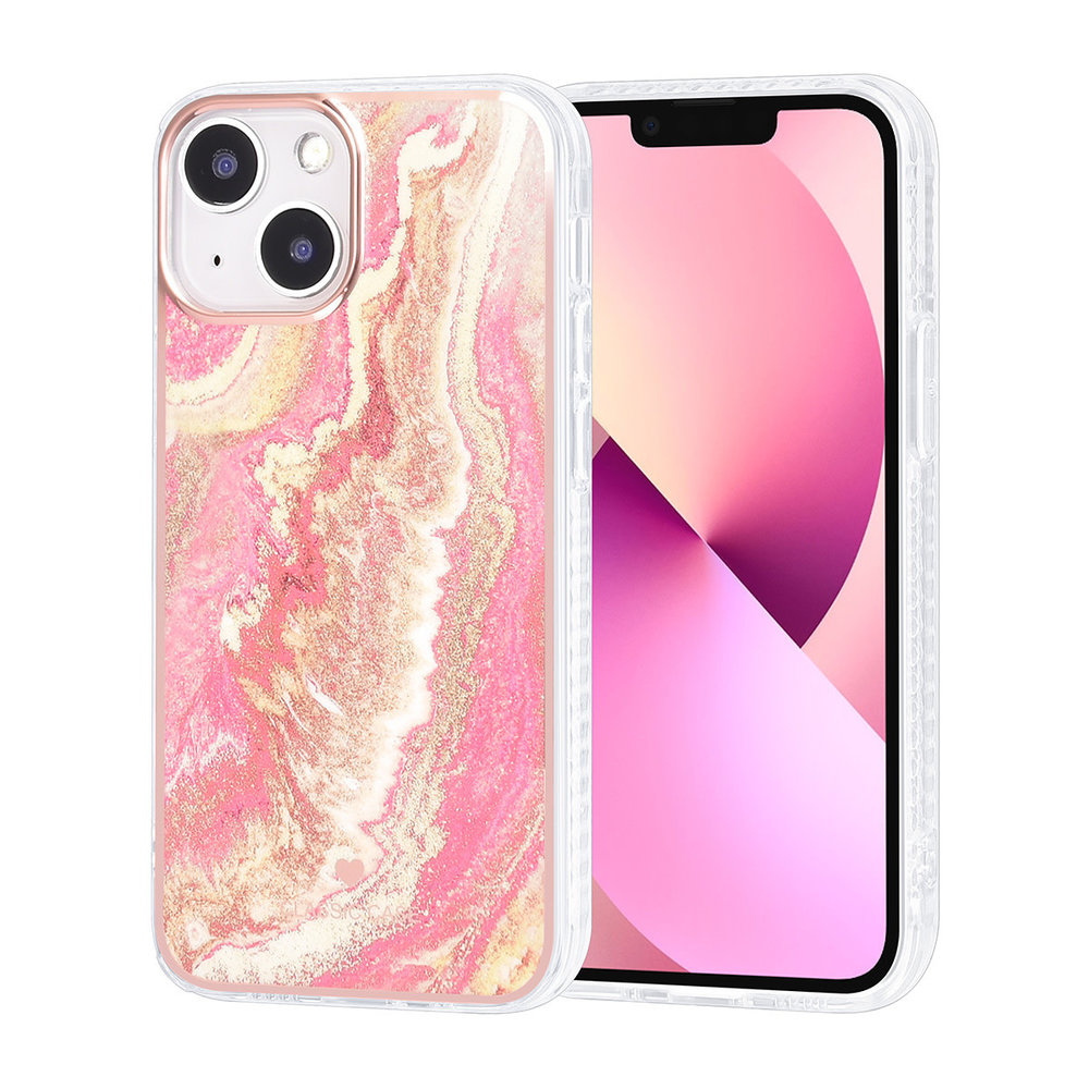 UNIQ Accessory UNIQ Classic Case iPhone 13 Mini Back hoesje Marble Pink -