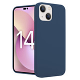 ShieldCase® iPhone 14 silicone case (donkerblauw)