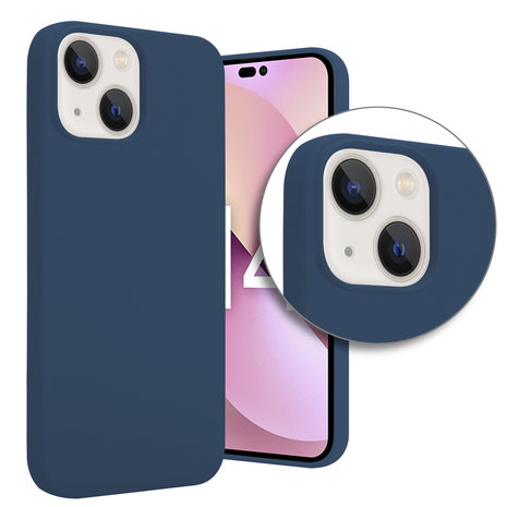 ShieldCase® ShieldCase iPhone 14 silicone case (donkerblauw)