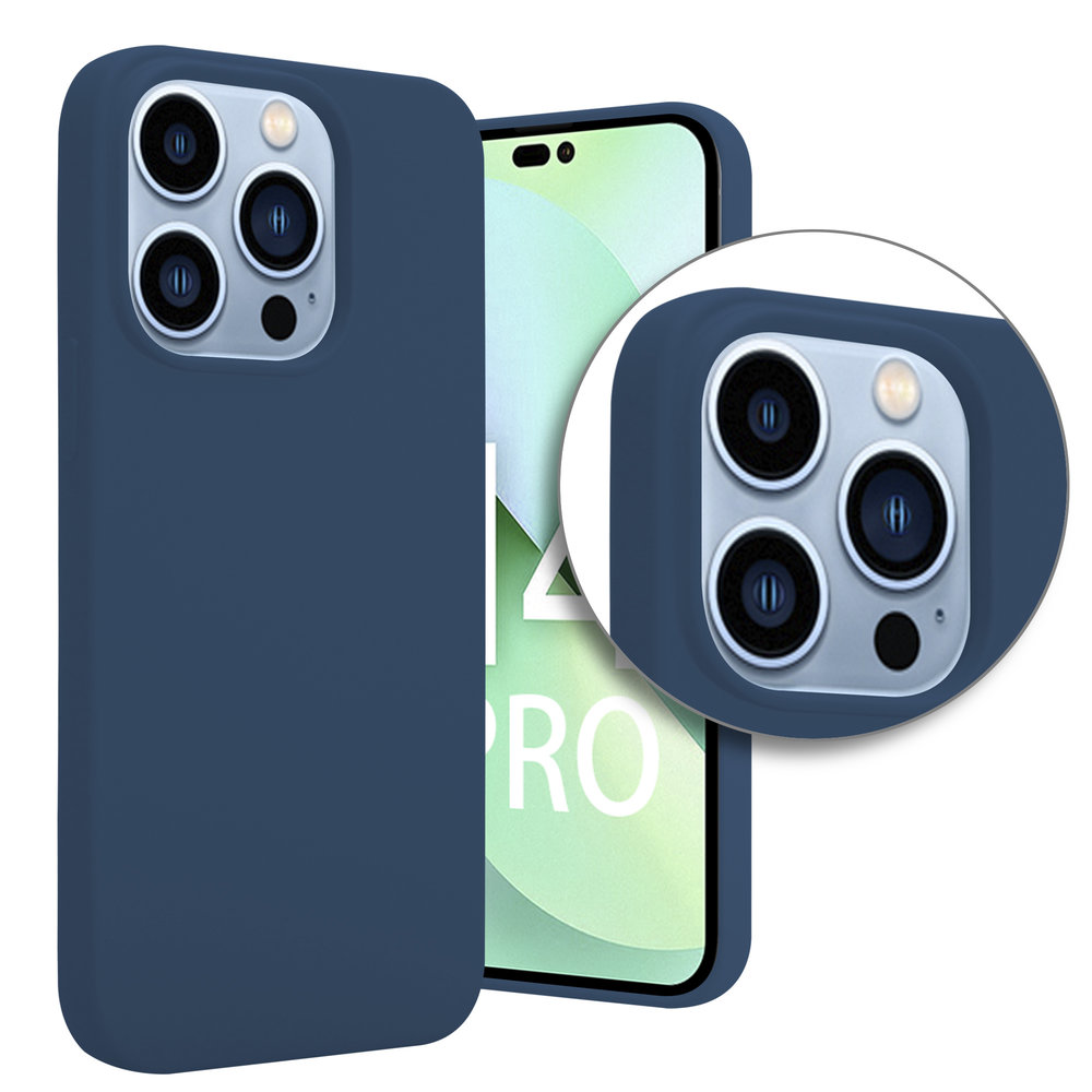 ShieldCase® ShieldCase iPhone 14 Pro silicone case (donkerblauw)