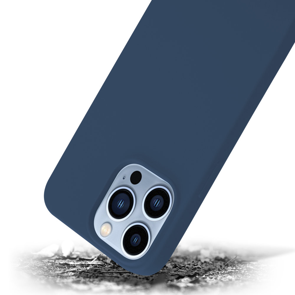 ShieldCase® ShieldCase iPhone 14 Pro Max silicone case (donkerblauw)