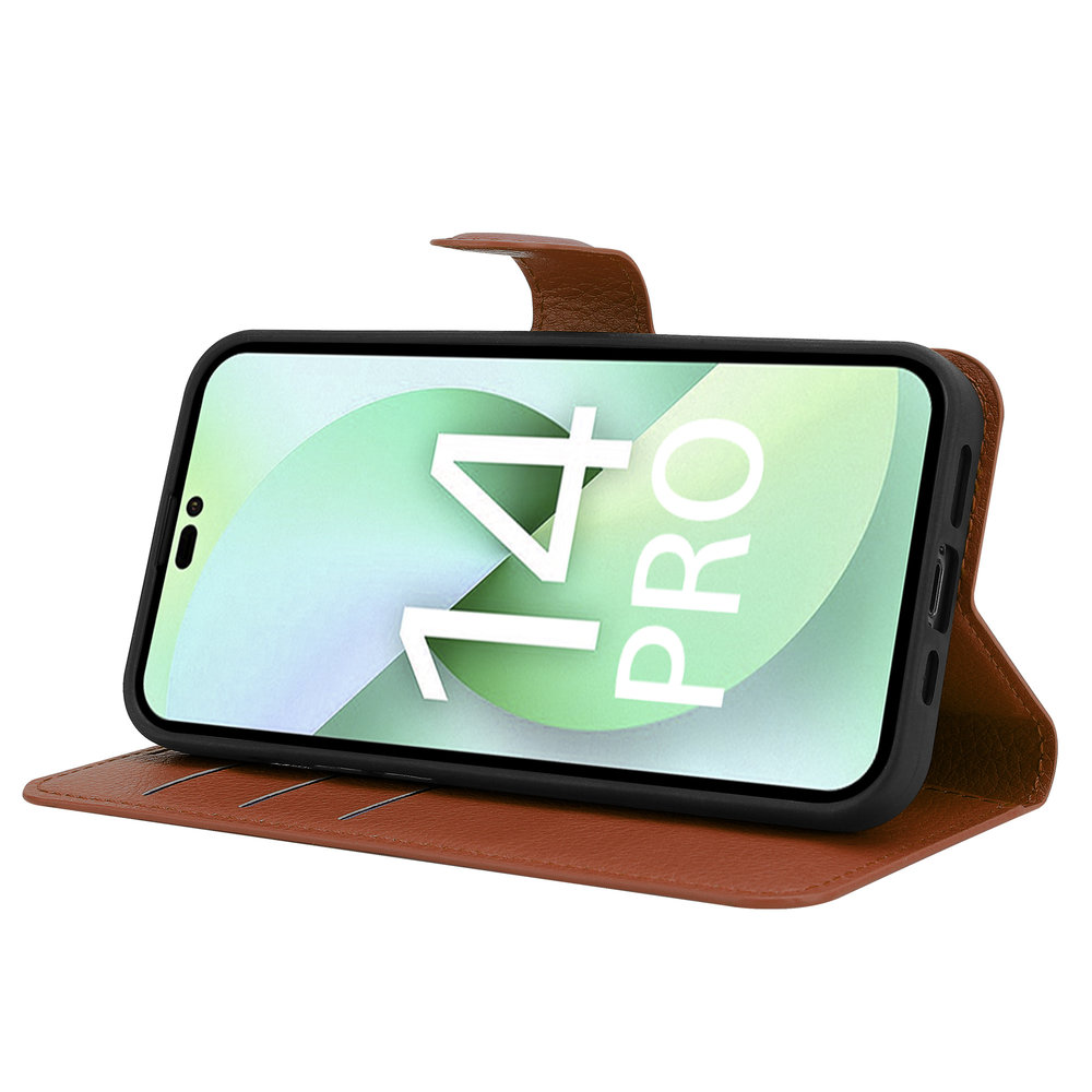 ShieldCase® ShieldCase iPhone 14 Pro wallet case (bruin) ShieldCase® ShieldCase iPhone 14 Pro wallet case (bruin)