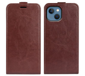 ShieldCase® iPhone 14 Flip case bruin leer ShieldCase® iPhone 14 Flip case bruin leer