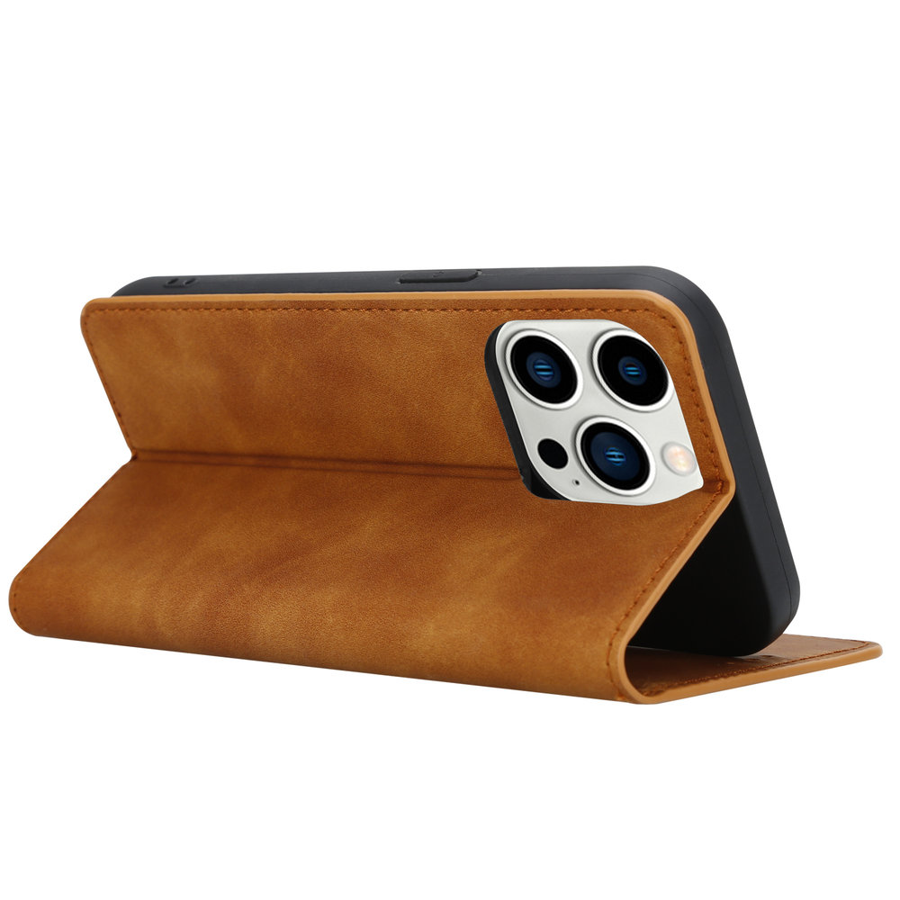 Coverzs Coverzs iPhone 14 Pro Luxe bookcase (bruin) Coverzs Coverzs iPhone 14 Pro Luxe bookcase (bruin)