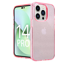 ShieldCase® iPhone 14 Pro TPU Glitter case (roze) ShieldCase® iPhone 14 Pro TPU Glitter case (roze)
