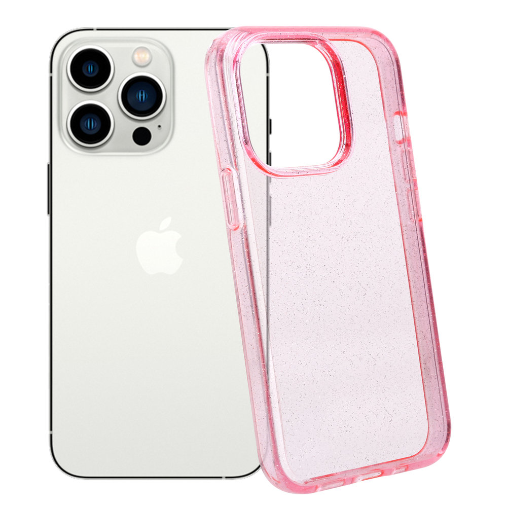 ShieldCase® ShieldCase iPhone 14 Pro TPU Glitter case (roze) ShieldCase® ShieldCase iPhone 14 Pro TPU Glitter case (roze)