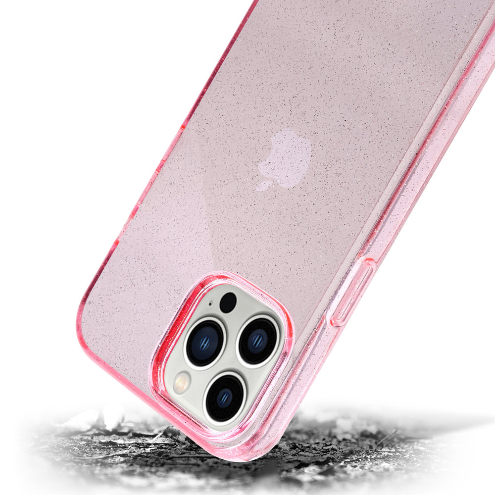 ShieldCase® ShieldCase iPhone 14 Pro Max TPU Glitter case (roze) ShieldCase® ShieldCase iPhone 14 Pro Max TPU Glitter case (roze)