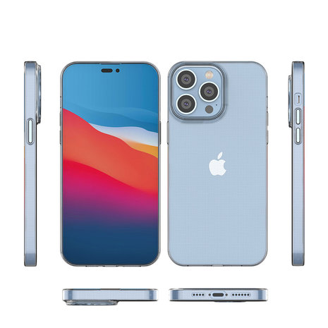 Ceezs Ceezs iPhone 14 Pro Max ultra thin siliconen hoesje (transparant)