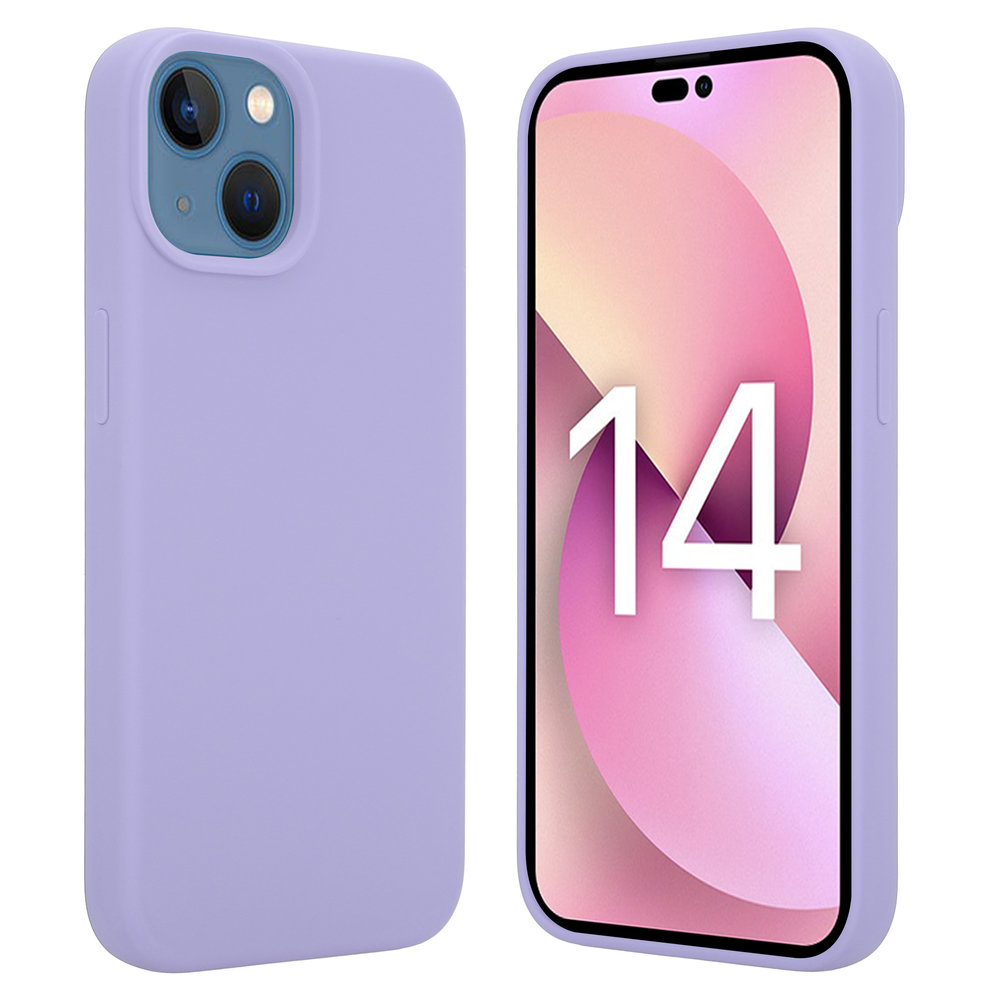Coverzs Coverzs Luxe Liquid Silicone case iPhone 14 (paars)