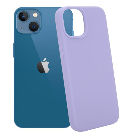 Coverzs Coverzs Luxe Liquid Silicone case iPhone 14 (paars)