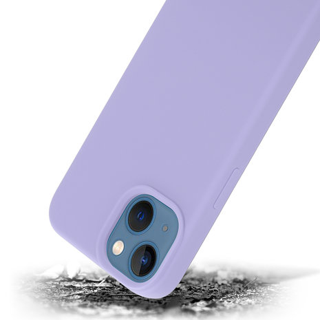 Coverzs Coverzs Luxe Liquid Silicone case iPhone 14 (paars)