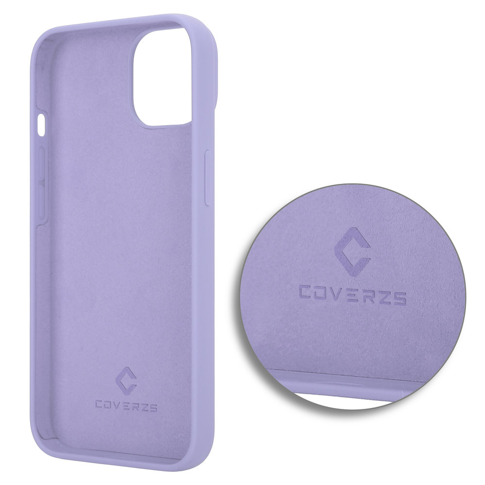 Coverzs Coverzs Luxe Liquid Silicone case iPhone 14 (paars)