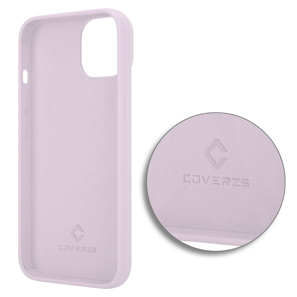 Coverzs Coverzs Luxe Liquid Silicone case iPhone 14 (roze)