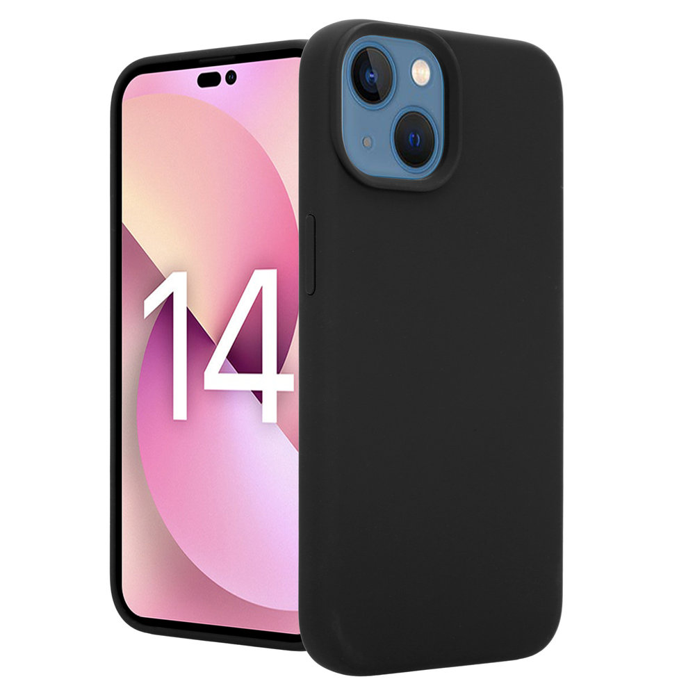 Coverzs Coverzs Luxe Liquid Silicone case iPhone 14 (zwart)