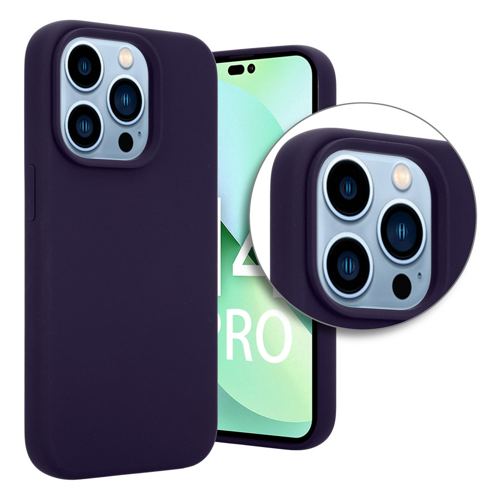 Coverzs Coverzs Luxe Liquid Silicone case iPhone 14 Pro (navy blauw)