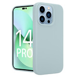 Coverzs Luxe Liquid Silicone case iPhone 14 Pro (grijsblauw)