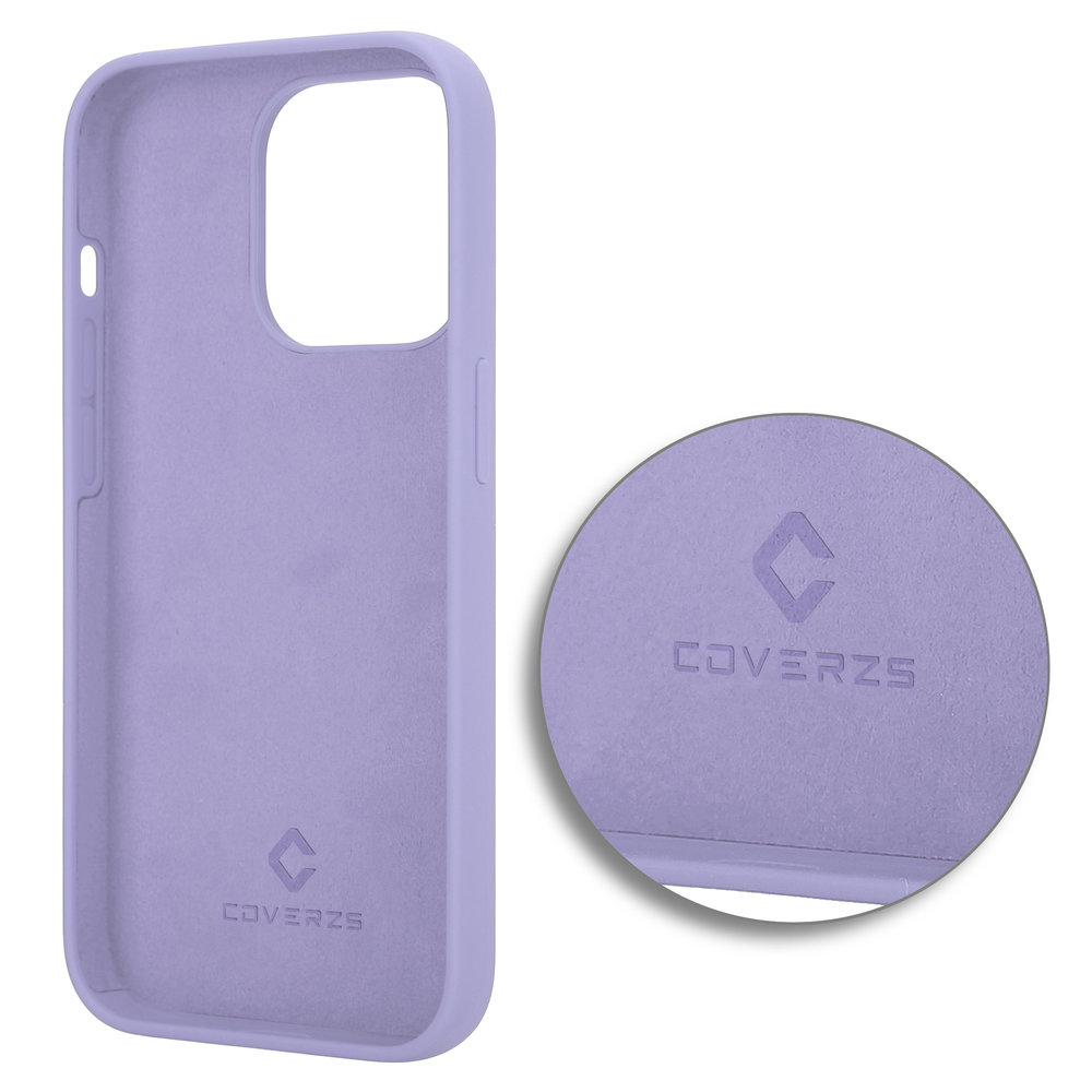 Coverzs Coverzs Luxe Liquid Silicone case iPhone 14 Pro (paars)