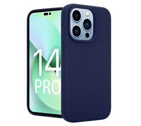 Coverzs Luxe Liquid Silicone case iPhone 14 Pro (royaal blauw)