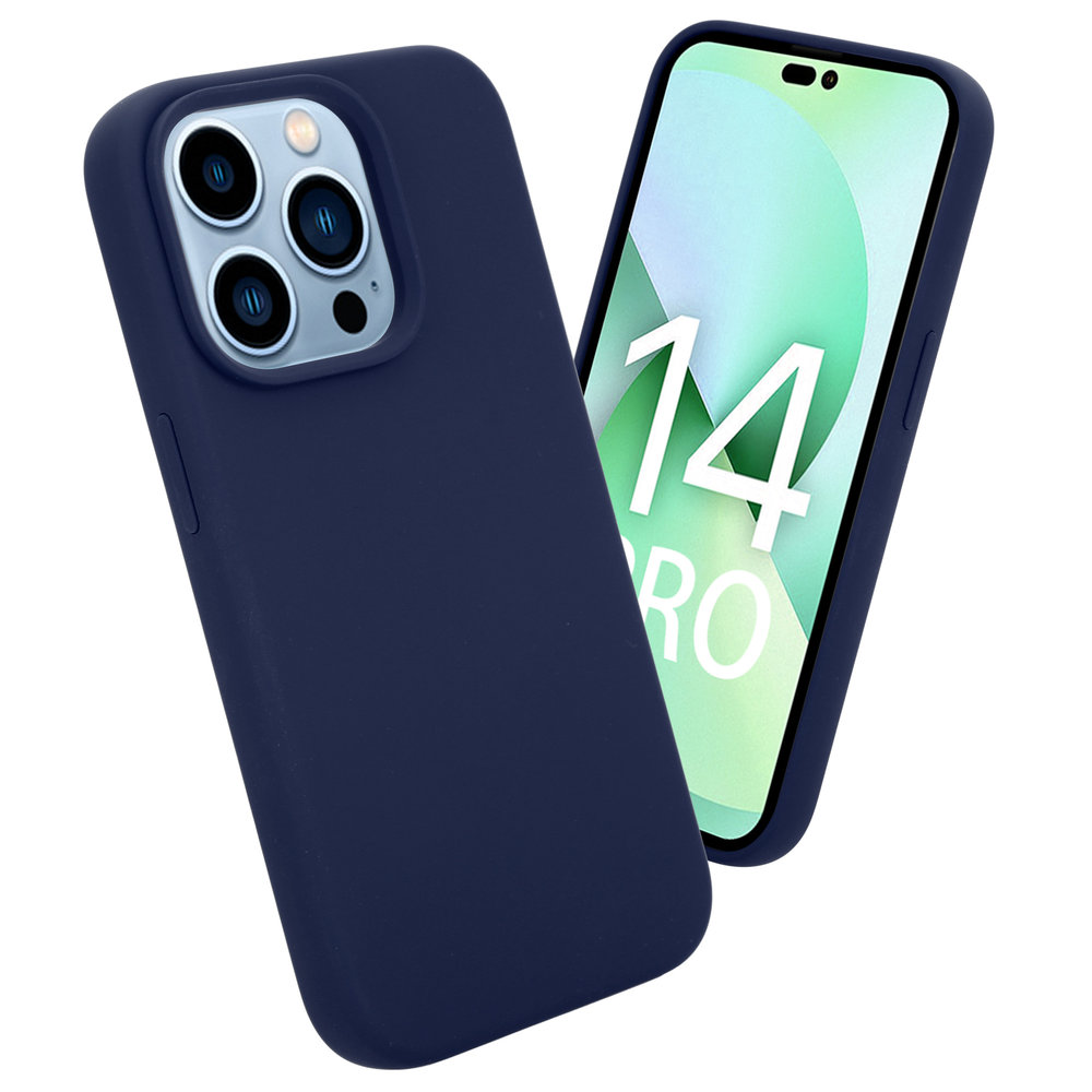 Coverzs Coverzs Luxe Liquid Silicone case iPhone 14 Pro (royaal blauw)