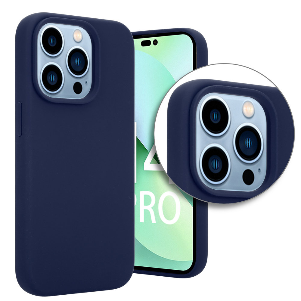 Coverzs Coverzs Luxe Liquid Silicone case iPhone 14 Pro (royaal blauw)