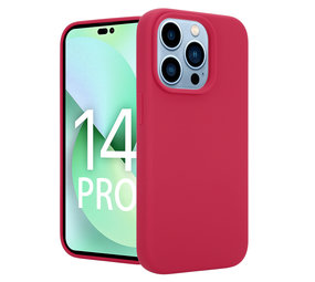 Coverzs Luxe Liquid Silicone case iPhone 14 Pro (rood)
