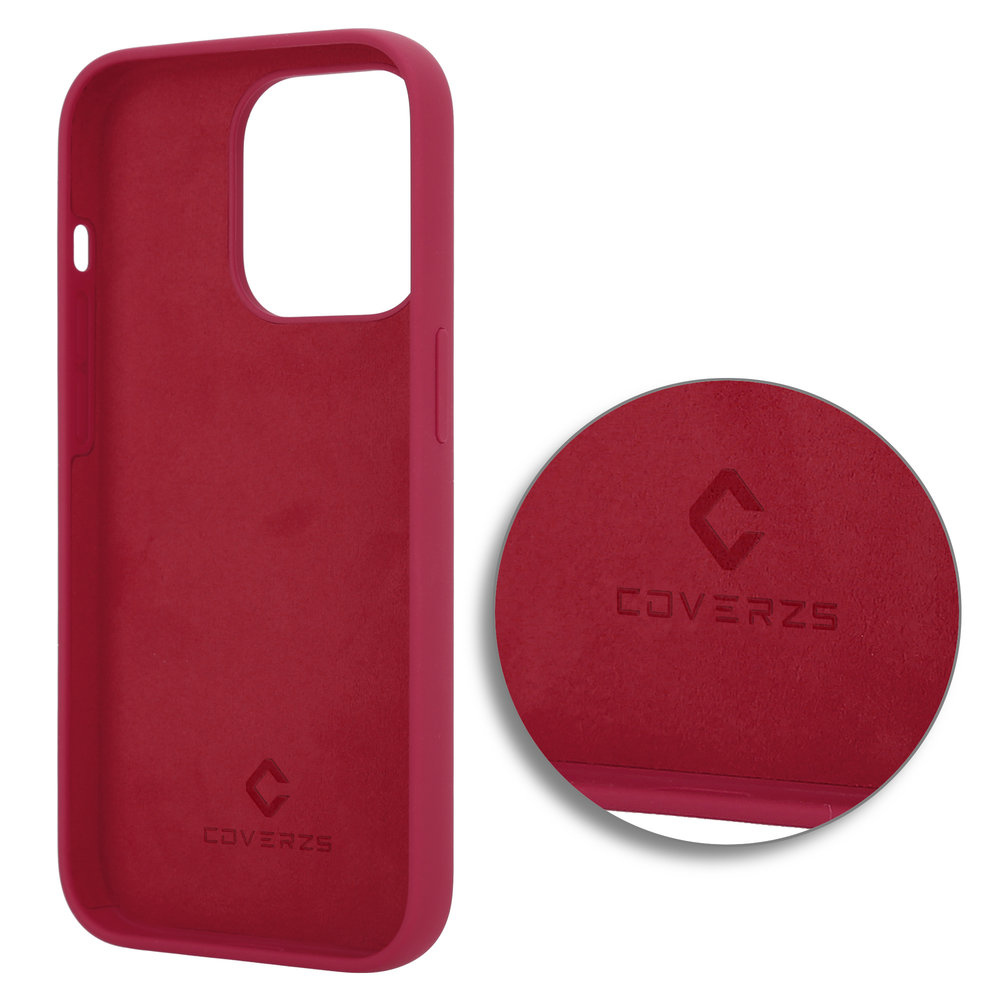 Coverzs Coverzs Luxe Liquid Silicone case iPhone 14 Pro (rood)