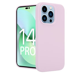 Coverzs Luxe Liquid Silicone case iPhone 14 Pro (roze)