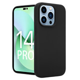 Coverzs Luxe Liquid Silicone case iPhone 14 Pro (zwart)