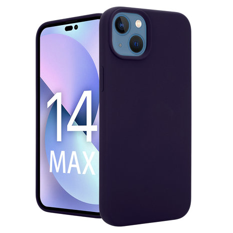 Coverzs Coverzs Luxe Liquid Silicone case iPhone 14 Plus (navy blauw)