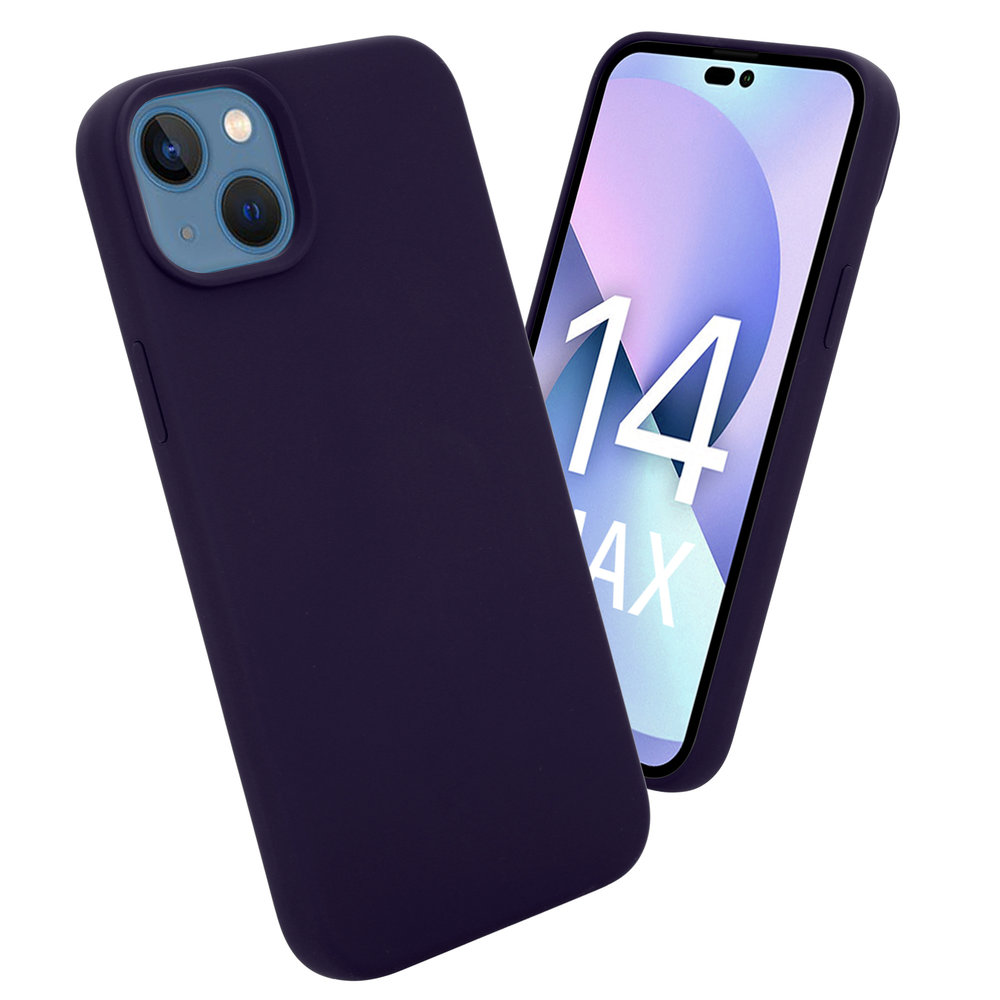 Coverzs Coverzs Luxe Liquid Silicone case iPhone 14 Plus (navy blauw)