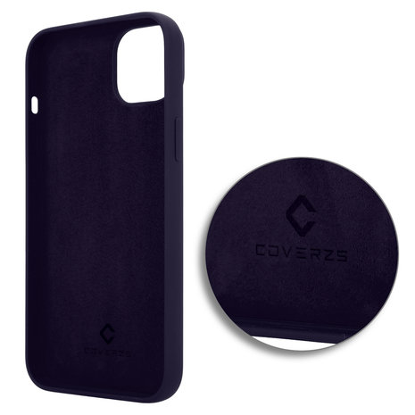 Coverzs Coverzs Luxe Liquid Silicone case iPhone 14 Plus (navy blauw)