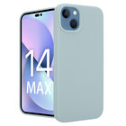 Coverzs Coverzs Luxe Liquid Silicone case iPhone 14 Plus (grijsblauw)