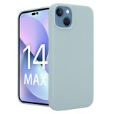 Coverzs Luxe Liquid Silicone case iPhone 14 Plus (grijsblauw)