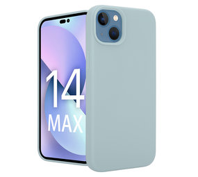 Coverzs Luxe Liquid Silicone case iPhone 14 Plus (grijsblauw)