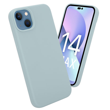 Coverzs Coverzs Luxe Liquid Silicone case iPhone 14 Plus (grijsblauw)