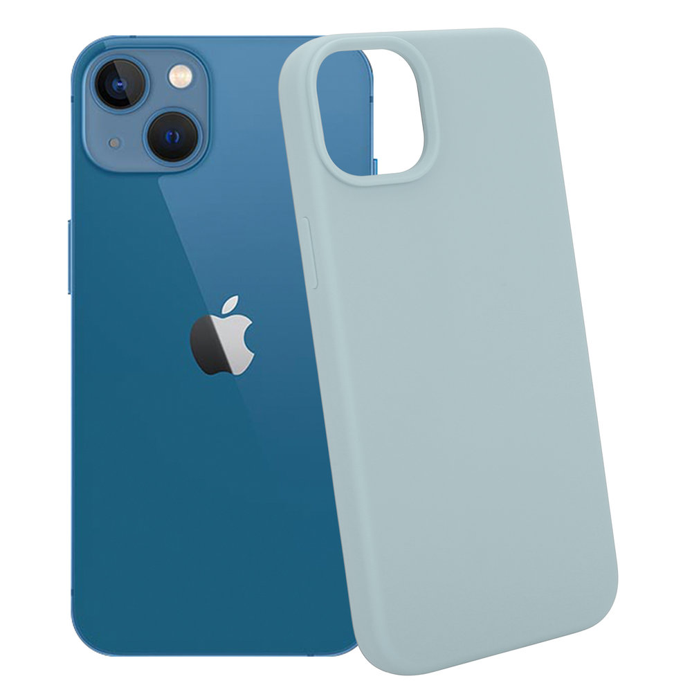 Coverzs Coverzs Luxe Liquid Silicone case iPhone 14 Plus (grijsblauw)