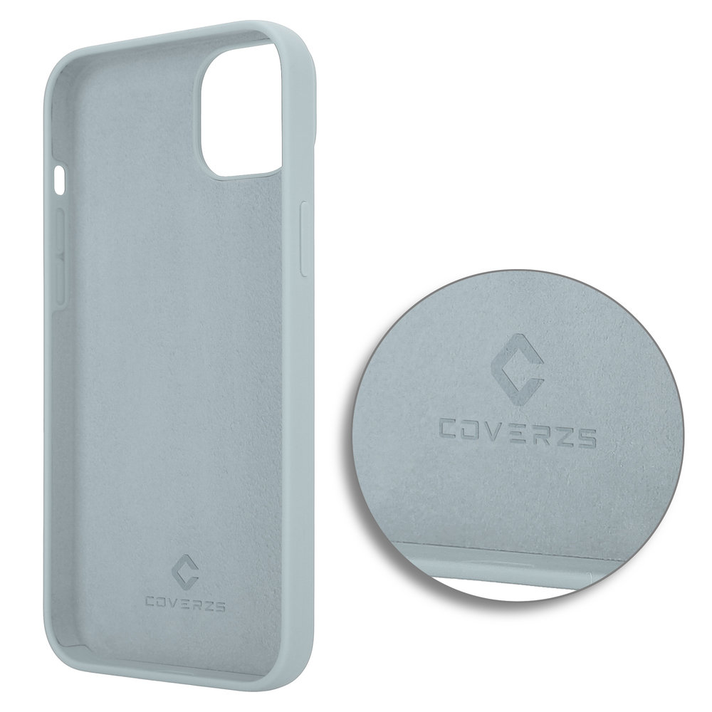 Coverzs Coverzs Luxe Liquid Silicone case iPhone 14 Plus (grijsblauw)