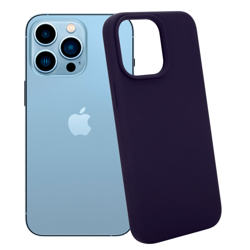Coverzs Coverzs Luxe Liquid Silicone case iPhone 14 Pro Max (navy blauw)
