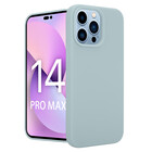 Coverzs Coverzs Luxe Liquid Silicone case iPhone 14 Pro Max (grijsblauw)