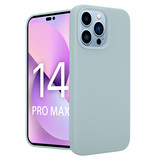 Coverzs Luxe Liquid Silicone case iPhone 14 Pro Max (grijsblauw)