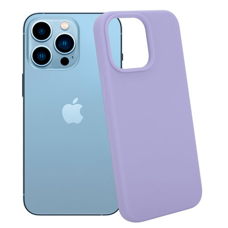 Coverzs Coverzs Luxe Liquid Silicone case iPhone 14 Pro Max (paars)