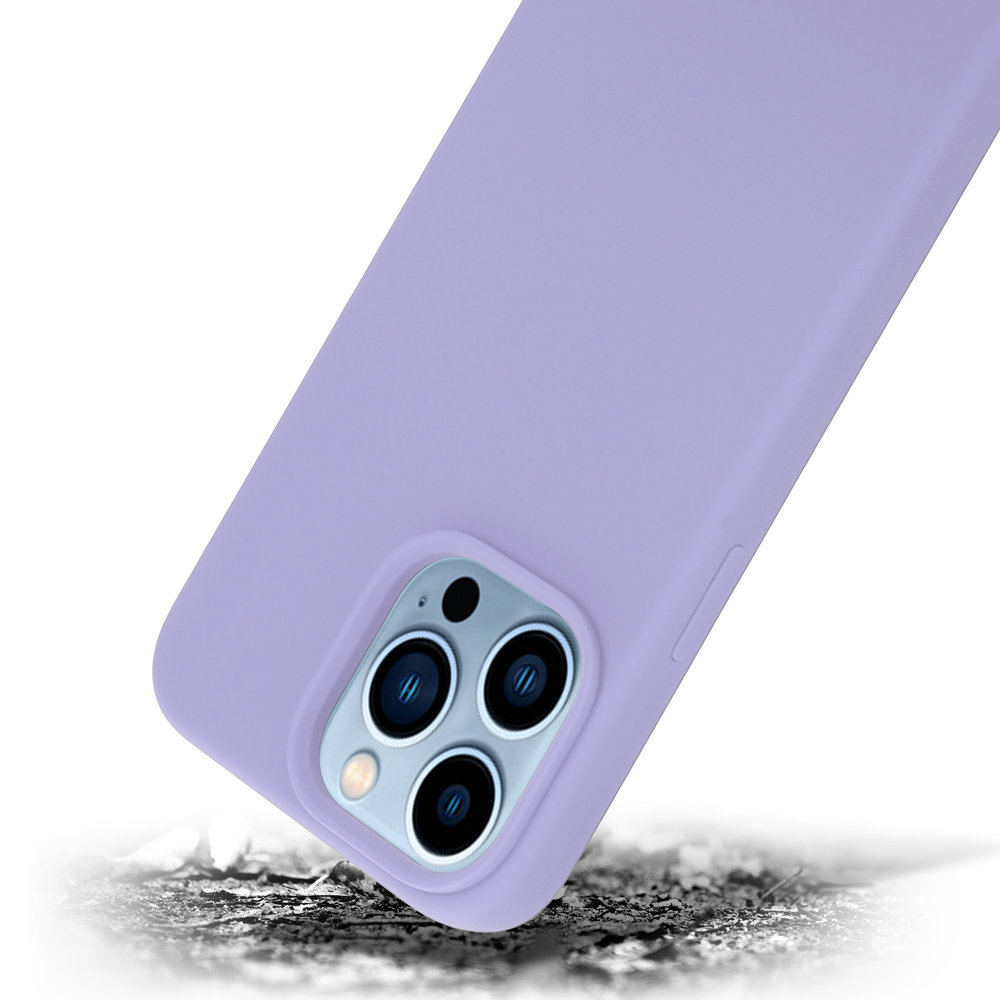 Coverzs Coverzs Luxe Liquid Silicone case iPhone 14 Pro Max (paars)